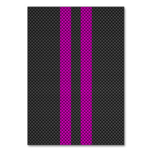Tarjeta De Mesa Bandas de Carreras rosa fucsia al estilo de fibra