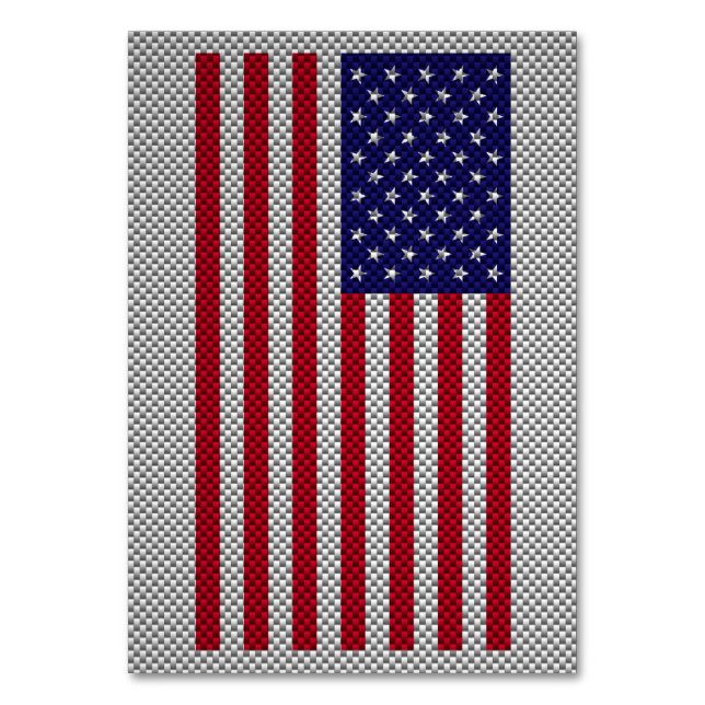Tarjeta De Mesa Bandera de Estados Unidos en decoración de estilo  (Anverso)