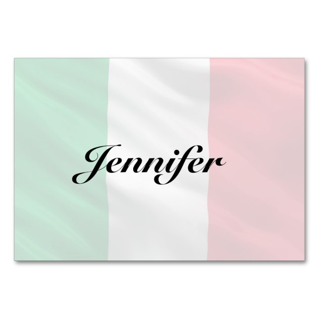 Tarjeta De Mesa Bandera de Italia (Anverso)