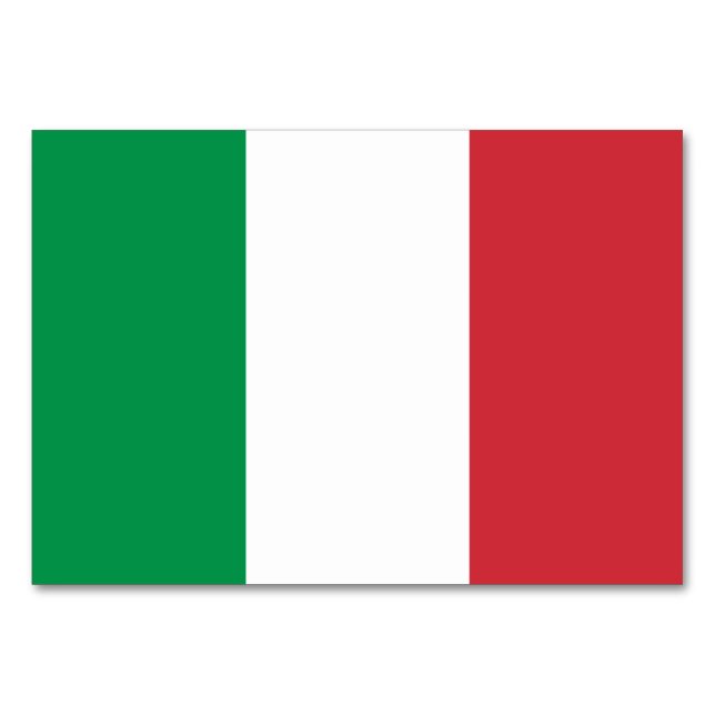 Tarjeta De Mesa Bandera de Italia (Anverso)