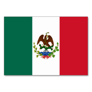 Tarjeta De Mesa Bandera de la República Mexicana: 1824-1835, Santa