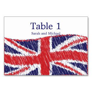 Tarjeta De Mesa Bandera de la Unión con grietas
