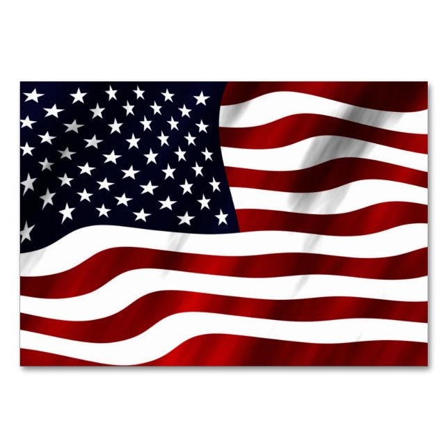 Tarjeta De Mesa Bandera estadounidense (Anverso)