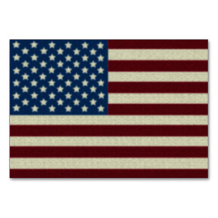 Tarjeta De Mesa Bandera estadounidense angustiada