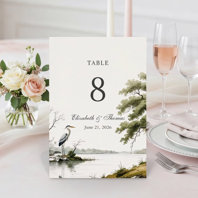 Tarjeta De Mesa Baños de Heron Boda Campestre Francesa (Subido por el creador)