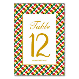 Tarjeta De Mesa Banquete Boda de celebración de GHANA