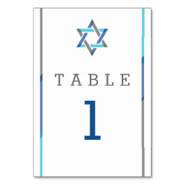 Tarjeta De Mesa Bar moderno Mitzvah Design - Verde azulado y negro