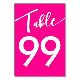 Tarjeta De Mesa Barbiecore Boda de caligrafía blanca rosada