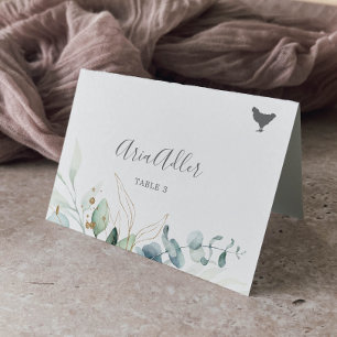 Tarjeta De Mesa Barra de opciones de menú de pollo con vegetación