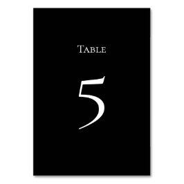 Tarjeta De Mesa Basic and Elegant Table Number Card