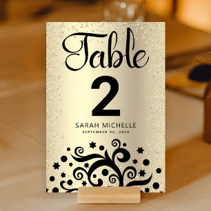 Tarjeta De Mesa Bat Mitzvah Hoja de Oro Árbol de la Vida Escritura