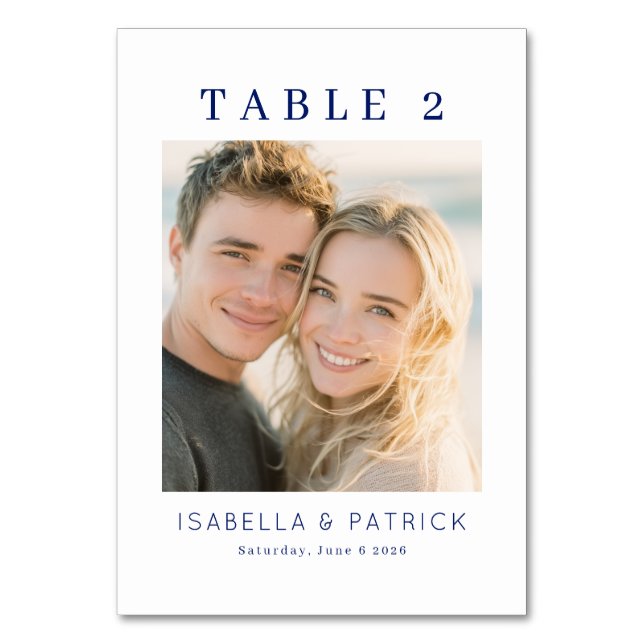 Tarjeta De Mesa Beachside Romance Table Card (Anverso)