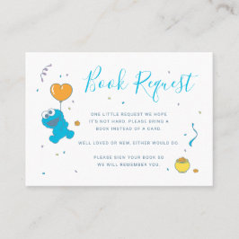 Tarjeta De Mesa Bebé Cookie Monstruo Solicitud de Libro Insertar