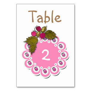 Tarjeta De Mesa Bebé ducha de perlas blancas rosadas flores lindo
