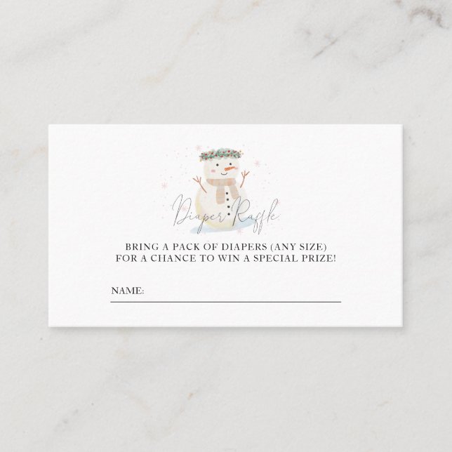 Tarjeta De Mesa Bebé, está frío fuera de la ducha. (Anverso)