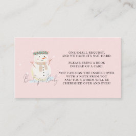 Tarjeta De Mesa Bebé, hace frío afuera de los libros de ducha para