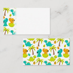 Tarjeta De Mesa Bebé lindo Dinosaurio Triceratops Dino Huevos Palm