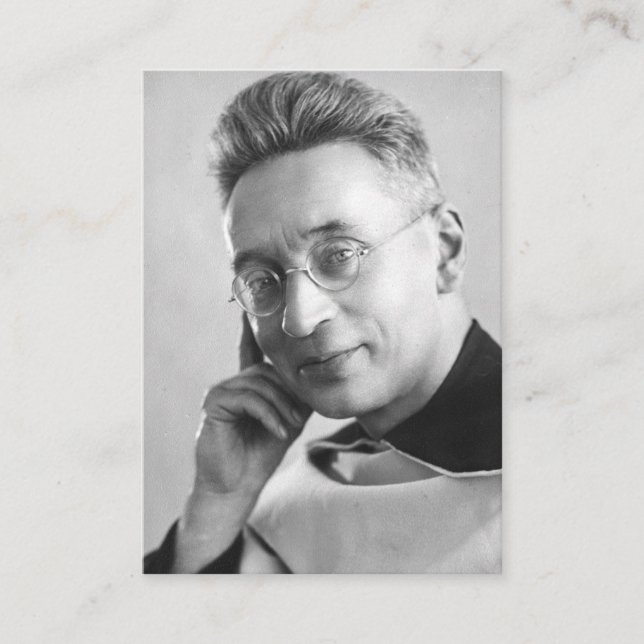 Tarjeta De Mesa Bendita San Titus Brandsma Oraciones Católicas (Anverso)