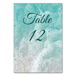 Tarjeta De Mesa Besos salados de toes de arena de olas de playa nú
