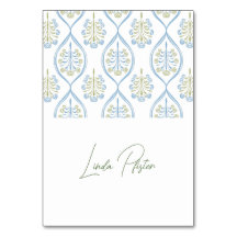 Bespoke azul y verde floral boda