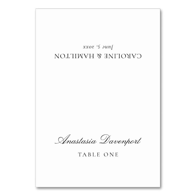 Tarjeta De Mesa Bethany Miller Place Card (Anverso)