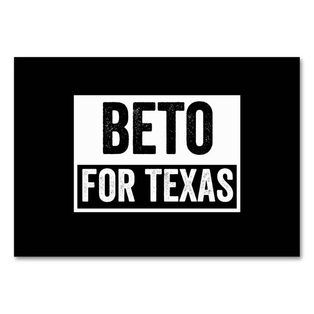 Tarjeta De Mesa beto FOR TEXAS (Anverso)