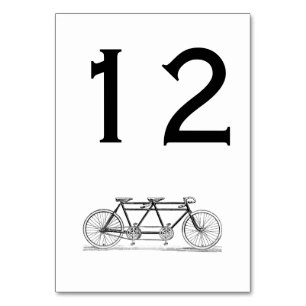 Tarjeta De Mesa Bicicleta antigua para dos / Bicicleta tándem