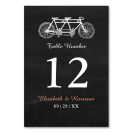 Tarjeta De Mesa Bicicleta Tandem En El Boda Chalkboard