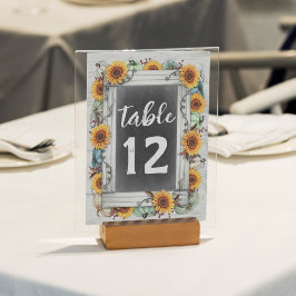 Tarjeta De Mesa Bienvenida de la familia Sunflower del Día de Acci