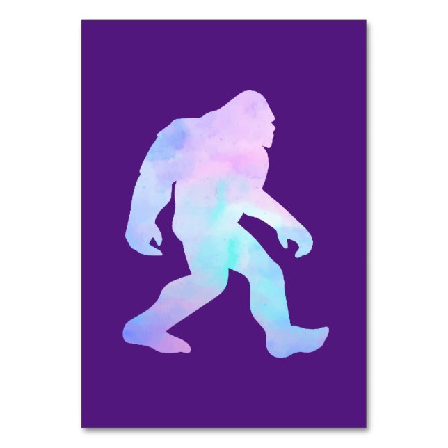 Tarjeta De Mesa Bigfoot acuarela       (Anverso)