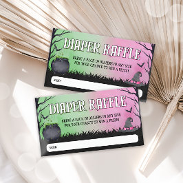 Tarjeta De Mesa Billete de Baby Shower Diaper Raffle de Halloween