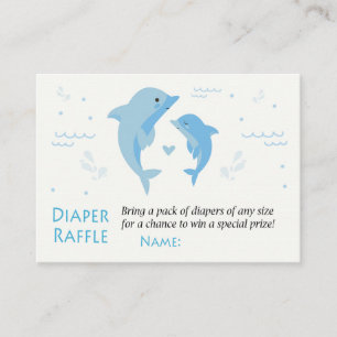 Tarjeta De Mesa Billetes de Dolphin Diaper Raffle