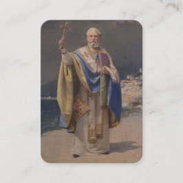 TARJETA DE MESA BISHOP ST. NICHOLAS DE MYRA PRAYER RELIGIOSO