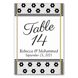 Tarjeta De Mesa Bistro Francés de Corbata Negra