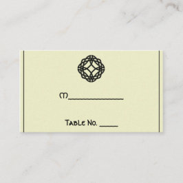 Tarjeta De Mesa Black Celtic Eternity Knot Boda Place Cards