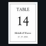 Tarjeta De Mesa Black & White Changeable-Number<br><div class="desc">Minimalist Black & White Changeable-Number Table Number Just click on the #14 listed in your template sedtion and it will then print the number you require. For instance, you first see the #14 and this will print out a Table Number 14. Then, just redo this same page by first changing...</div>