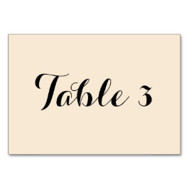 Tarjeta De Mesa Blanco Antiguo Numerado