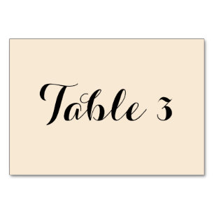 Tarjeta De Mesa Blanco Antiguo Numerado