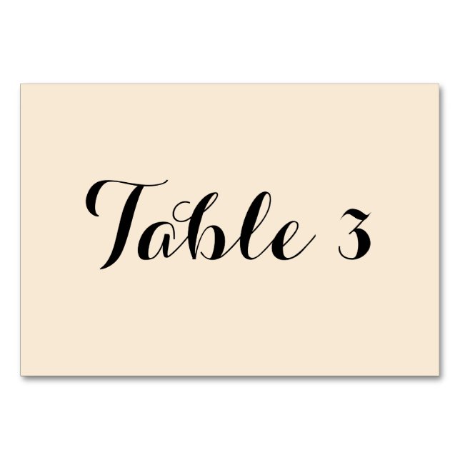 Tarjeta De Mesa Blanco Antiguo Numerado (Reverso)