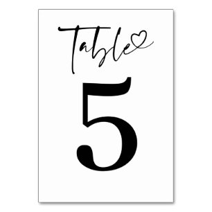 Tarjeta De Mesa Blanco Romántico elegante y minimalista