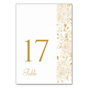 Tarjeta De Mesa Blooms GILDED