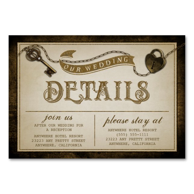 Tarjeta De Mesa Bloqueo cardíaco + recepción con llave esquelética (Anverso)