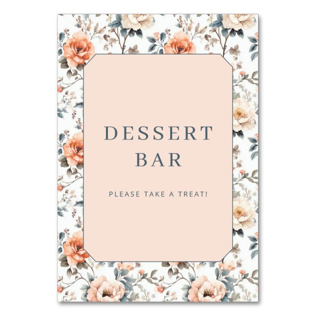 Tarjeta De Mesa Blossom and Vow Wedding (Anverso)