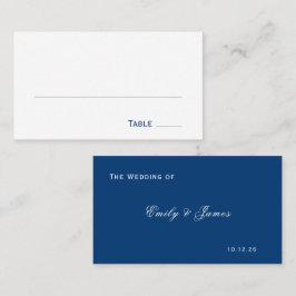 Tarjeta De Mesa Blue and White Wedding