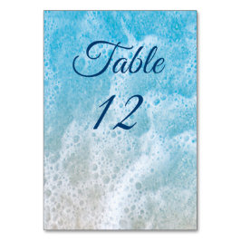 Tarjeta De Mesa Blue Beach Waves Sandy Toes Tabla número 2