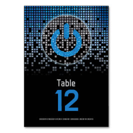 Tarjeta De Mesa Blue Black Video Game Gamer Bar Mitzvah