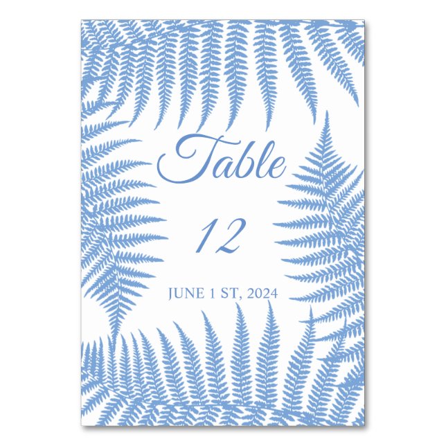 Tarjeta De Mesa Blue Ferns Thunder_Cove (Anverso)