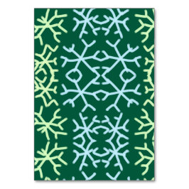 Tarjeta De Mesa Blue gr Nieve flakes patrón de nieve Navidad