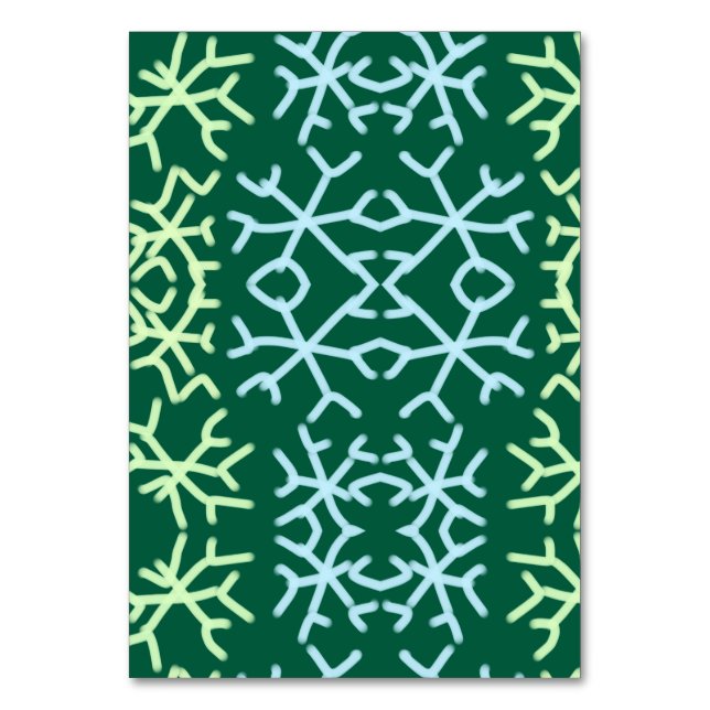 Tarjeta De Mesa Blue gr Nieve flakes patrón de nieve Navidad (Anverso)