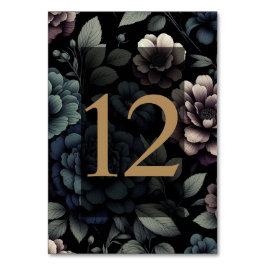 Tarjeta De Mesa Blue Moody Floral Table 12